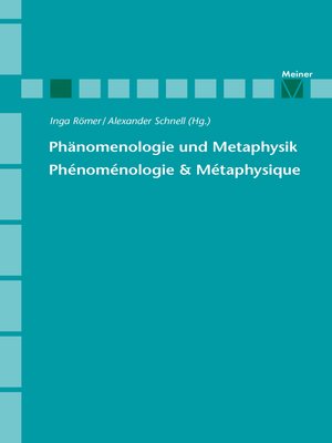 cover image of Phänomenologie und Metaphysik